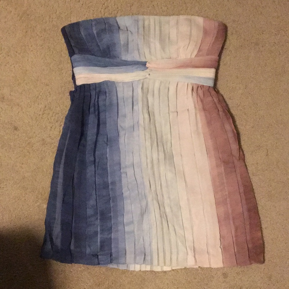 BCBGMAXAZRIA Ombré strapless mini